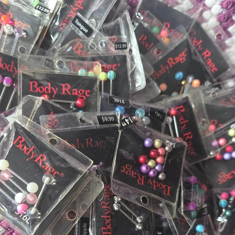 Body Rage Colorful Tongue Rings - Picture 1 of 4